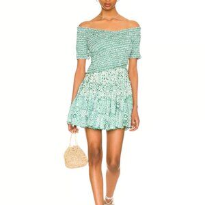 POUPETTE ST BARTH Soledad Mini Dress, Green Antibes S